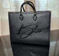 Black Signature Logo Tote